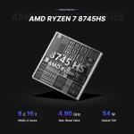 BOSGAME Gaming Mini PC M4, AMD Ryzen 7 8745HS Mini Computers, Radeon 780M Graphics, 32GB Dual Channel DDR5,1TB PCIe4.0 NVMe SSD, Oculink, Support Quad Display