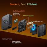 Blackview MP100 Pro Mini Gaming PC W-11 Pro, Intel i9-12900HK, 16GB DDR4 512GB PCIe 4.0 SSD, Triple Display 4K 144Hz, WiFi 6, Bluetooth 5.2, 3-Year Warranty, High Performance Mini Desktop Computer