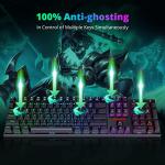 Redragon Mechanical Gaming Keyboard, Mechanical Keyboard with 105 Programmable Keys, Red Switches, Full Anti-ghosting RGB Ideal for Gaming, PC, Windows, Mac, Gamer, Office, Typists - UK Layout