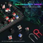 Redragon Mechanical Gaming Keyboard, Mechanical Keyboard with 105 Programmable Keys, Red Switches, Full Anti-ghosting RGB Ideal for Gaming, PC, Windows, Mac, Gamer, Office, Typists - UK Layout