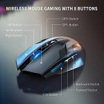 TECKNET Wireless Gaming Mouse 2.4G Optical USB Computer Mice, 8 Buttons, 4800DPI Nano Receiver for Win11, Win10, Win8, Win7, Windows XP, Vista, MAC