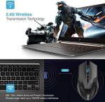 TECKNET Wireless Gaming Mouse 2.4G Optical USB Computer Mice, 8 Buttons, 4800DPI Nano Receiver for Win11, Win10, Win8, Win7, Windows XP, Vista, MAC