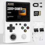 ASTEKID Enhanced Retro Handheld Game Console with 22000+ Classic Games, 64G Card, Rechargeable Video Game Console, Support 30+ Emulators, Linux System, Portable Pocket Arcade