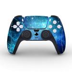 playvital Blue Nebula Full Set Skin Decal for ps5 Console Disc Edition,Sticker Vinyl Decal Cover for ps5 Controller & Charging Station & Headset & Media Remote