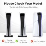 Toxxos PS5 Skin Disc Edition Anime Console and Controller Vinyl Cover Skins Wraps for Playstation 5 Disc Version CD-ROM Version Purple and Green