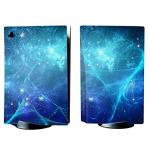 playvital Blue Nebula Full Set Skin Decal for ps5 Console Disc Edition,Sticker Vinyl Decal Cover for ps5 Controller & Charging Station & Headset & Media Remote