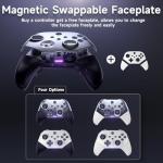 EasySMX Wireless PC Controller, Bluetooth Game Controller, Hall Joysticks&Triggers No Drift, PC, Switch and Steam, ios, Replacable Faceplate, Mechanical, 40 Hours