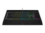Corsair K55 RGB PRO Gaming Keyboard with Membrane Keys, Dynamic RGB Backlight, 6 Macro Keys with Elgato Software Integration, Dust and Spill Resistance, QWERTY, Black
