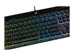 Corsair K55 RGB PRO Gaming Keyboard with Membrane Keys, Dynamic RGB Backlight, 6 Macro Keys with Elgato Software Integration, Dust and Spill Resistance, QWERTY, Black