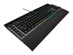 Corsair K55 RGB PRO Gaming Keyboard with Membrane Keys, Dynamic RGB Backlight, 6 Macro Keys with Elgato Software Integration, Dust and Spill Resistance, QWERTY, Black