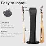 Miimall Compatible with Sony PlayStation 5 Console Case Skin, Rugged PC Faceplates Cover for PS5 Disc Edition Shockproof Anti-Scratch Replacement Side Plates Shell for PS5 Console Accessories-Wood