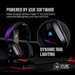 Corsair VOID ELITE RGB USB Gaming Headset (7.1 Surround Sound, Optimised Omnidirection Microphone, Customisable RGB Lighting, Microfibre Mesh Fabric Earpads, Aluminium Construction) - Black