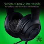 Razer Kraken X Lite - Wired Ultralight PC Gaming Headset - Surround Sound bendable cardioid microphone (230g light, 3.5 jack for PS4, PS5, Switch, Xbox One, Xbox Series X|S) Black