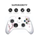 playvital Custom Vinyl Skins for Xbox Series S, Wrap Decal Cover Stickers for Xbox Series S Console Controller - Falling Cherry Blossom