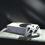 playvital Custom Vinyl Skins for Xbox Series S, Wrap Decal Cover Stickers for Xbox Series S Console Controller - Falling Cherry Blossom