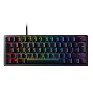 Razer Huntsman Mini (Purple Switch) - 60 Percent Compact Gaming Keyboard (Clicky Optical-Mechanical Switches, Doubleshot PBT Keycaps, Detachable USB-C Cable) QWERTY UK Layout | Black