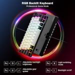 Snpurdiri 60% Wired Gaming Keyboard, RGB Backlit,Ultra-Compact Mini Keyboard with Detachable Cable,Black and White Color