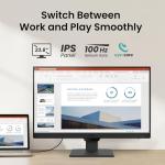 BenQ GW2490E 24 Inch Eye-care Gaming Monitor, 100Hz, 1920x1080p, IPS, 2X HDMI, DisplayPort, Built-in Speakers, Wall Mount, Adaptive Brightness, Thin Bezel