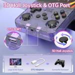 Nawchedo R36S Retro Handheld Game Console, 128GB Retro Gaming Console with 30+ Mainstream Emulators, 40,000+ Classic Games, Open Source Linux System, 3500mah Battery - Purple