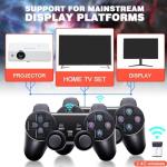 X2 Plus Game Stick Retro Video Game Console 4K Games Stick with 128G 40000+ Games / 2.4G Wireless Controllers / HD Output Game Machine Portable Christmas & Kids Gift (128GB)