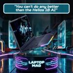 Acer Predator Helios 18 AI PH18-73 Gaming Laptop - Intel Core Ultra 9 275HX, 32GB, 1TB Gen5 SSD, NVIDIA GeForce RTX 5080, 18" WQXGA 250Hz Mini LED, Windows 11, Black