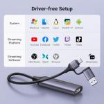 UGREEN Video Capture Card HDMI to USB C Streaming Device 1080P 60FPS Capture 4K Input Audio Game Recording Compatible with Switch PS5 PS4 Xbox DSLR Camera iPad MacBook PC Laptop Phone Quest 3 TV Box