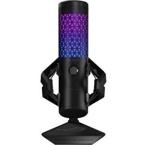 ASUS ROG Carnyx USB Gaming Microphone (25mm condenser capsule, 192kHz/24-bit, cardioid, high-pass filter, built-in pop filter, metal shock mount, one-touch mute, USB, Aura Sync RGB)- Black