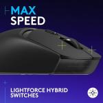 Logitech G309 LIGHTSPEED Wireless Gaming Mouse, Lightweight, LIGHTFORCE Hybrid Switches, HERO 25K Sensor, 300+ Hour Battery Life With AA Battery, 6 Programmable Buttons, PC & Mac - Black