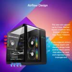 ionz Gaming PC - Desktop Computer, Ryzen 5 5600, NVIDIA RTX 5060,16GB RAM 1TB SSD, Windows 11, 650W 80+ PSU, WiFi, Black - Curve