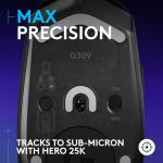 Logitech G309 LIGHTSPEED Wireless Gaming Mouse, Lightweight, LIGHTFORCE Hybrid Switches, HERO 25K Sensor, 300+ Hour Battery Life With AA Battery, 6 Programmable Buttons, PC & Mac - Black