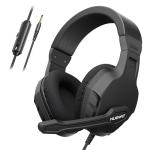 NUBWO U3 3.5mm Gaming Headset for PC, PS4, PS5, Laptop, Xbox One, Mac, iPad, NS Games, Computer Game Gamer Over Ear Flexible Microphone Volume Control with Mic - Black