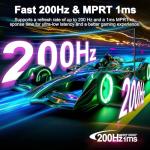 Minifire 27 Inch Gaming Monitor, 200Hz, Full HD 1920x1080 Curved VA Panel, Built in Speaker, Ai Crosshair, 1Ms MPRT, Adaptive Sync, sRGB130%, DCI-P3 95%, VESA 100x100, HDMI1.2＆DP1.4, MFG27C1