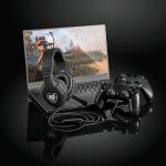 NUBWO U3 3.5mm Gaming Headset for PC, PS4, PS5, Laptop, Xbox One, Mac, iPad, NS Games, Computer Game Gamer Over Ear Flexible Microphone Volume Control with Mic - Black