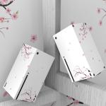 playvital Custom Vinyl Skins for Xbox Series X, Wrap Decal Cover Stickers for Xbox Series X Console Controller - Falling Cherry Blossom