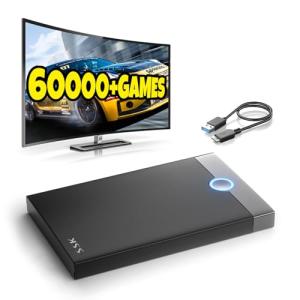 szseynmy Retro Game Console Retroplay HDD - External Gaming Hard Drive Built in 60000+ Video Games,Compatible 70+ Emulators,Plug & Play Emulator Console Support SATA 3.0 game stick (500G)