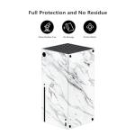 playvital Modern White Marble Custom Vinyl Skins for Xbox Series X, Wrap Decal Cover Stickers for Xbox Series X Console Controller