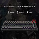 Newmen GM326 Mechanical Keyboard,Wired Gaming Keyboard,75% Percent TKL Hot Swappable Compact LED Backlit USB C Mechanical Gaming Keyboards with Knob for PC Windows Mac,QWERTY Layout,Black,Red Switches