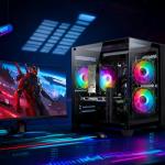 LXZ Gaming PC Desktop Computer, Core i7-13700F, Ge Force RTX 5060 8GB, 32GB DDR5 RAM, 1TB NVME SSD, WiFi 6, 850W PSU, ARGB Lighting, 3x DP & HDMI