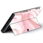 playvital Full Set Protective Stickers for Nintendo Switch OLED Model, Customized Vinyl Decal Skins for Switch OLED Console & Joycon & Dock & Grip - Pink Gold Marble