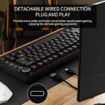 Newmen GM326 Mechanical Keyboard,Wired Gaming Keyboard,75% Percent TKL Hot Swappable Compact LED Backlit USB C Mechanical Gaming Keyboards with Knob for PC Windows Mac,QWERTY Layout,Black,Red Switches