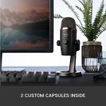 Logitech for Creators Blue Yeti Nano Premium USB Mic for Recording, Streaming, Gaming, Podcasting on PC and Mac, Condenser Microphone with Blue VO!CE Effects, No-Latency Monitoring - Black