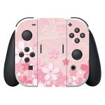 playvital Full Set Protective Stickers for Nintendo Switch OLED Model, Customized Vinyl Decal Skins for Switch OLED Console & Joycon & Dock & Grip - Cherry Blossoms Petals