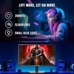 Minifire 24 Inch 180Hz Gaming Monitor, Full HD 1080p VA Panel, 4000:1 Contrast, 1ms MPRT, Free-Sync, sRGB 110%, DCI-P3 80%, Anti-Bluelight, HDR, VESA 75x75mm, HDMI & DP (MFG24F4L)
