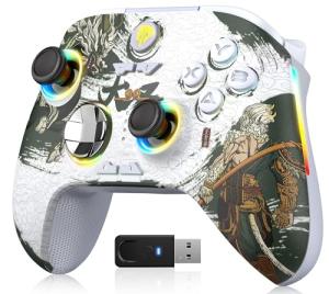 EasySMX Best Gift, PC Controller X15 Enhanced Wireless Bluetooth Controller with Hall Joysticks/Hall Triggers/RGB Lighting, No Stick Drift, No Dead Zone - Work for Windows PC, Android, Steam Switch