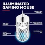 Trust Gaming GXT 928W Helox White Gaming Mouse, Superlight USB Wired Mouse 65g, Adjustable DPI (200-6400), Optical Sensor, 6 Programmable Buttons, RGB LED Lighting, Gaming PC Gaming Laptop Macbook
