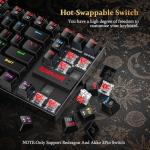 Redragon K552 Mechanical Gaming Keyboard, LED Gaming Keyboard with Red Switches, 87 Full Anti-ghosting Keys, Unique Metal Rim for Windows Gaming PC, Black