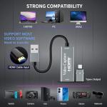 video capture card, Papeaso 4K HDMI to USB capture card, Full HD 1080p video capture device, HDMI Video Game Capture for Editing Video/Games/Streaming/Online Teaching(silver)