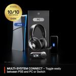 SteelSeries Arctis Nova Pro Wireless - Multi-System Gaming Headset (PS5 & PC / Switch + Bluetooth) - Unlimited Battery Life; 2 Hot-Swap Batteries - Active Noise Cancellation - ClearCast Gen2 Mic