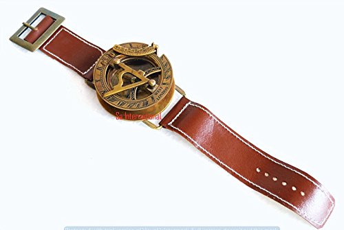 Vintage Style Brass Finish Nautical Compass Watch