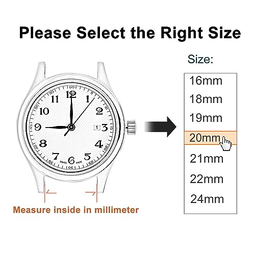 WOCCI 18mm Black Adjustable Nylon Watch Band